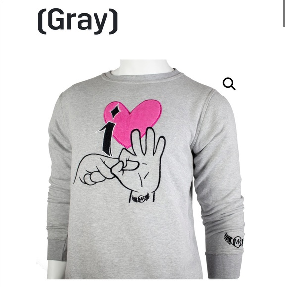 Gray “I Love To Do It” Crew Neck - Picture 1 of 3